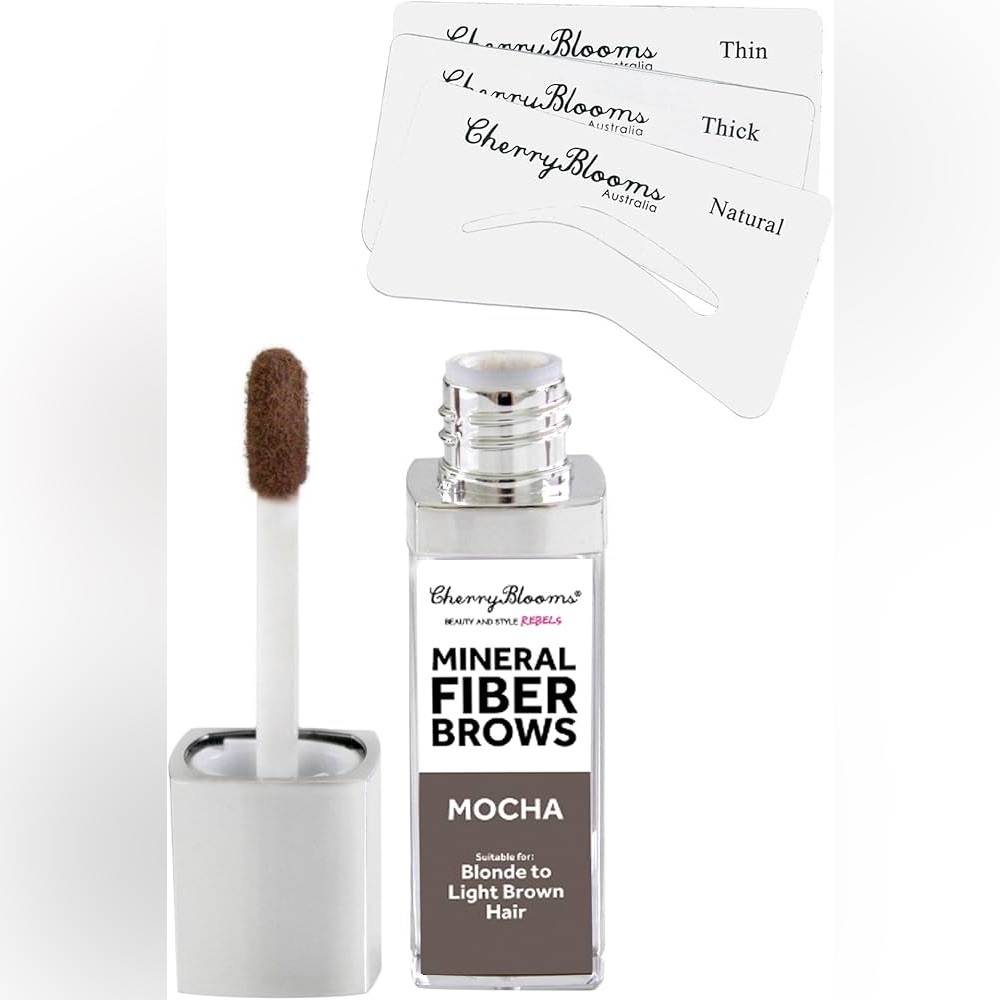 Cherry Blooms Mineral Fiber‎ Brow Kit With Stencils – Mocha (Red Brown)